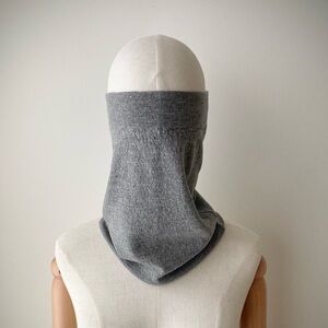 joodito 100% merino wool turtleneck snood scarf wrap gaiter cowl collar gray